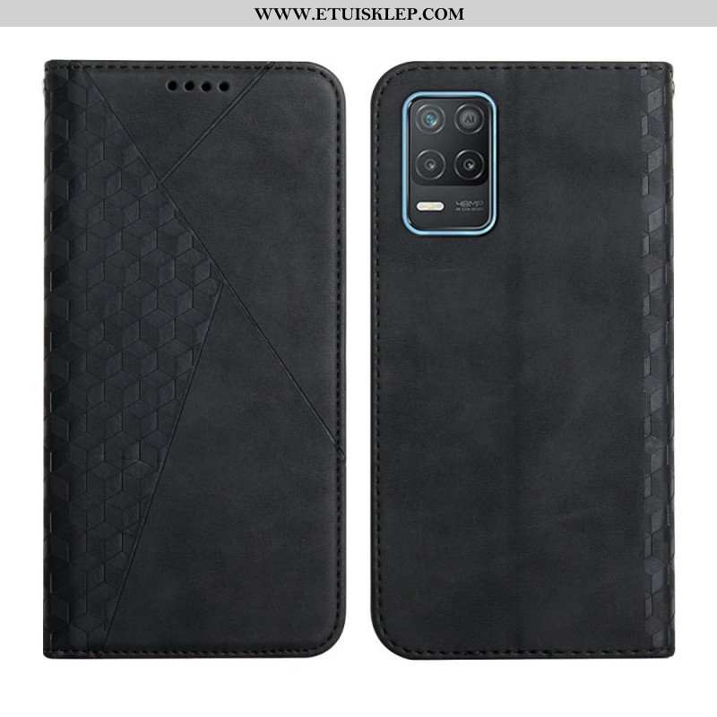 Etui Na Telefon do Realme 8 5G Etui Folio Efekt Geo Skóry